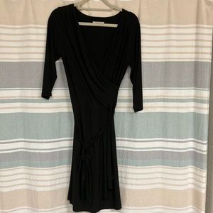 41 Hawthorn / Stitch Fix | Black Fit and Flair Wrap Around Dress